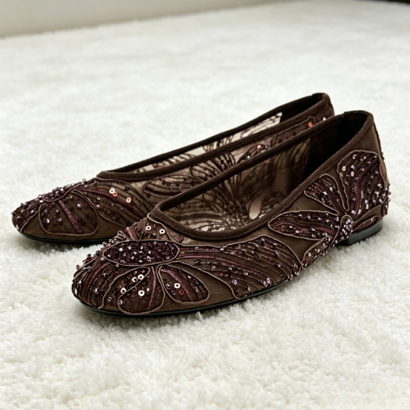 Women'S Fashion Walking Shoes - Luxury Designer Ballet Flats for Women