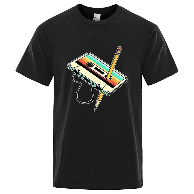 Women'S Fashion From The 80S - 80s Nostalgia Cassette Pencil Graphic Tee