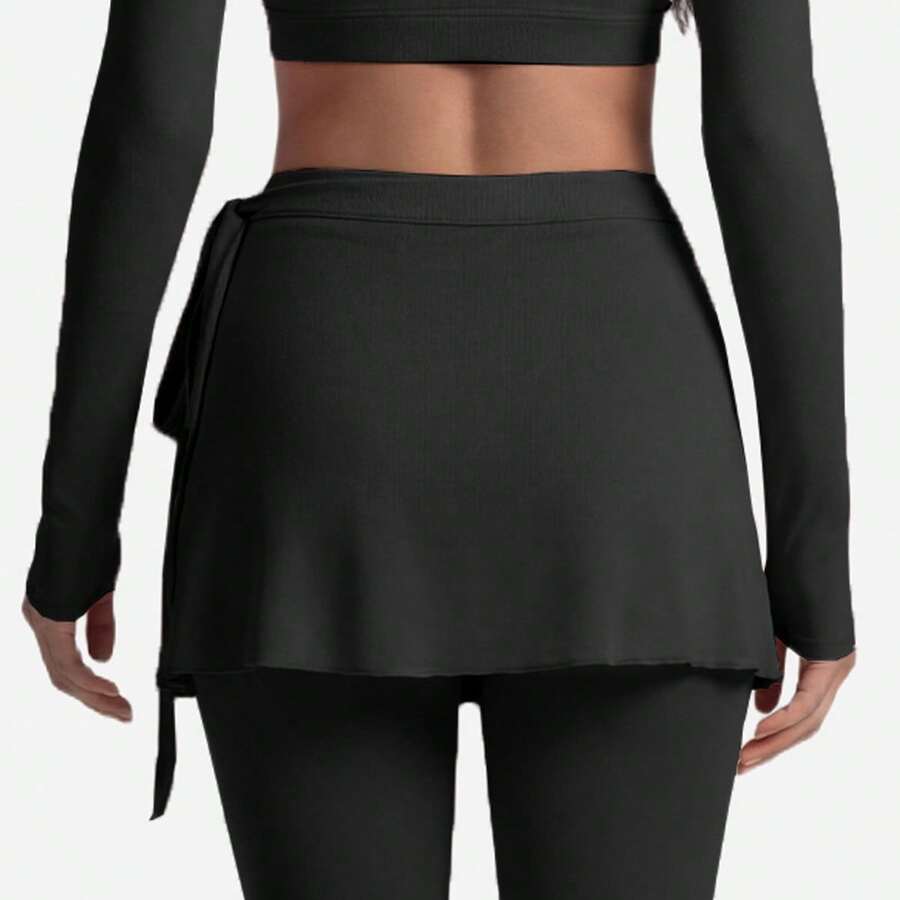 High Waist Leggings - Womens 3-Piece Yoga Set: V-Neck Long