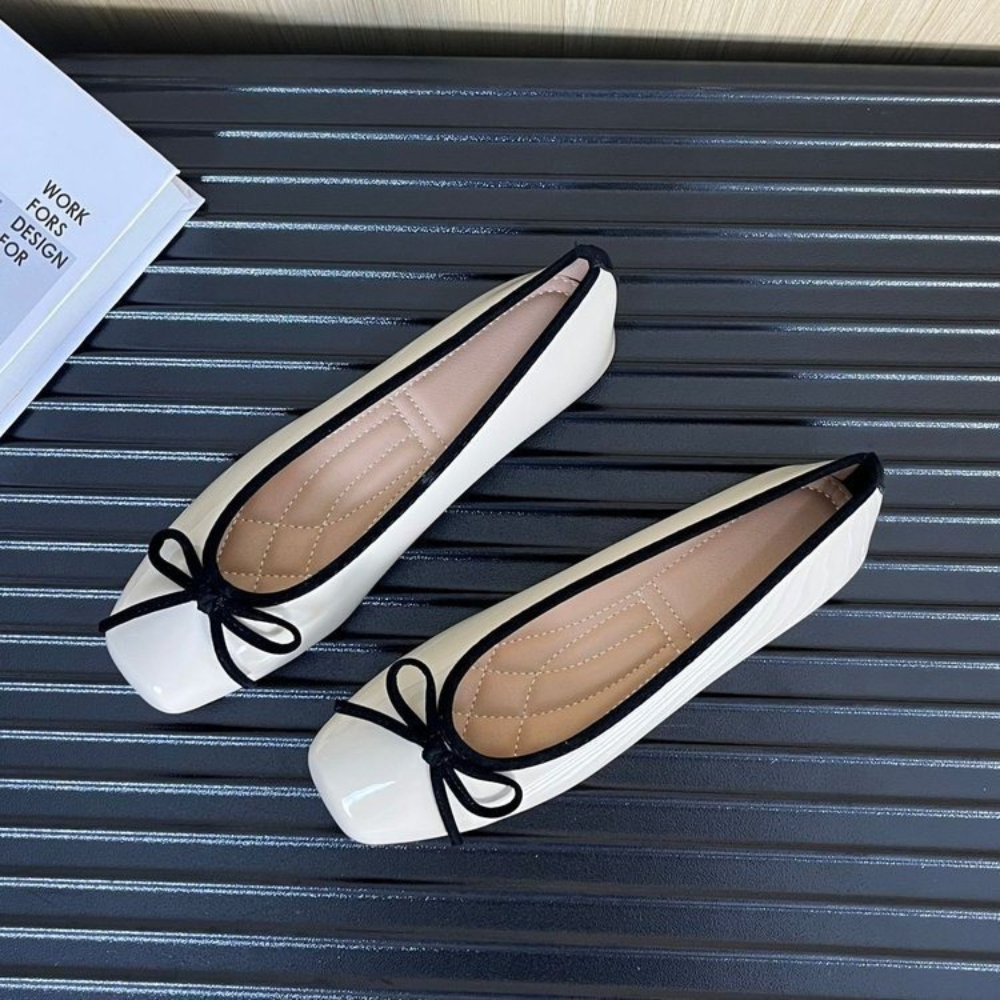 Women'S Fashion Walking Shoes - Women Nude Pink Patent Leather Ballet