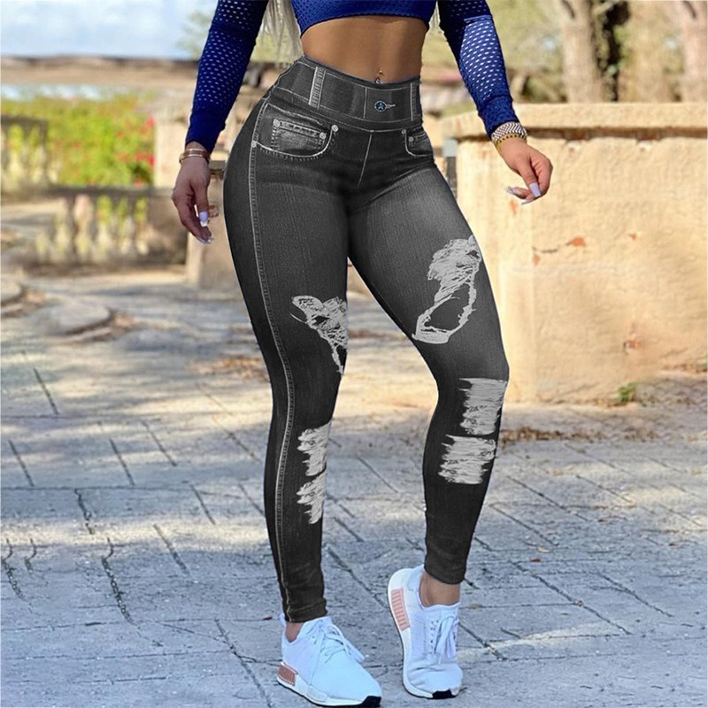 High Waist Leggings - 2026 New Denim Leggings High Waist