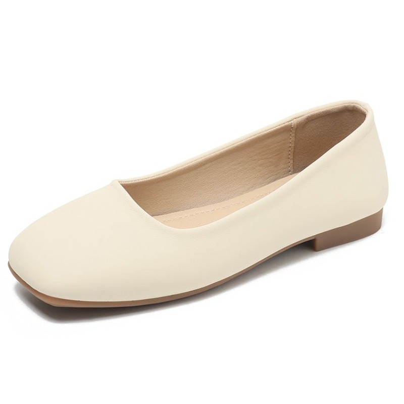 Women'S Fashion Walking Shoes - Women Flats Shoes Square Toe Ballet