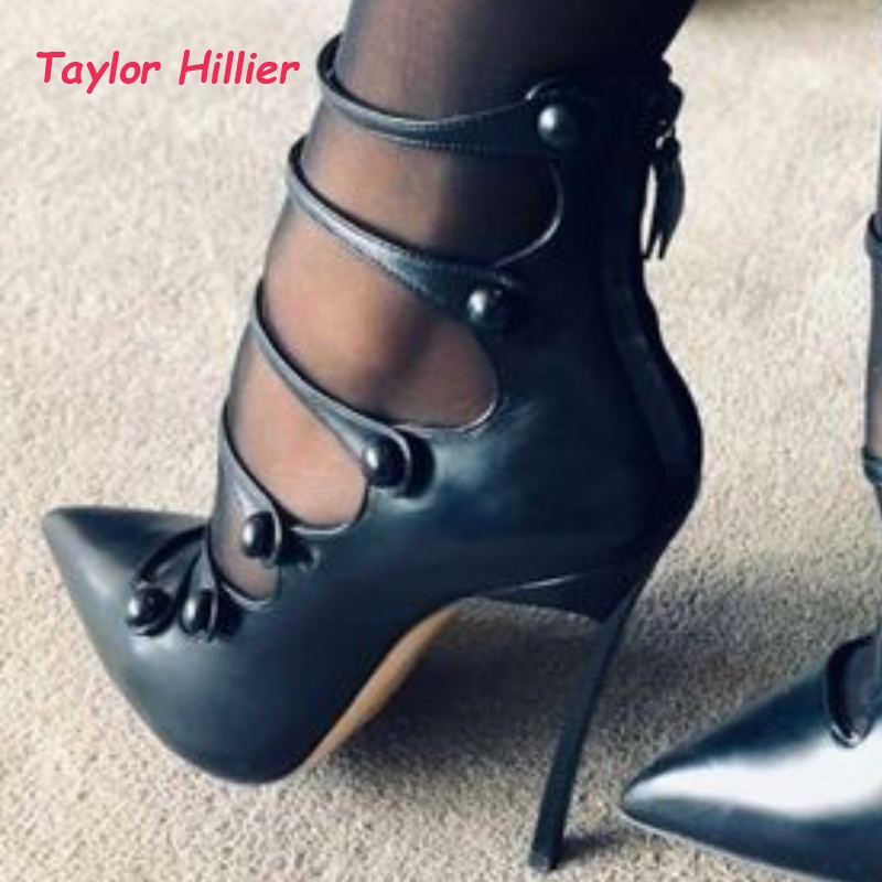 Women's Leather Cutout Stilett - Sale Fashion Women ulasan dan harga