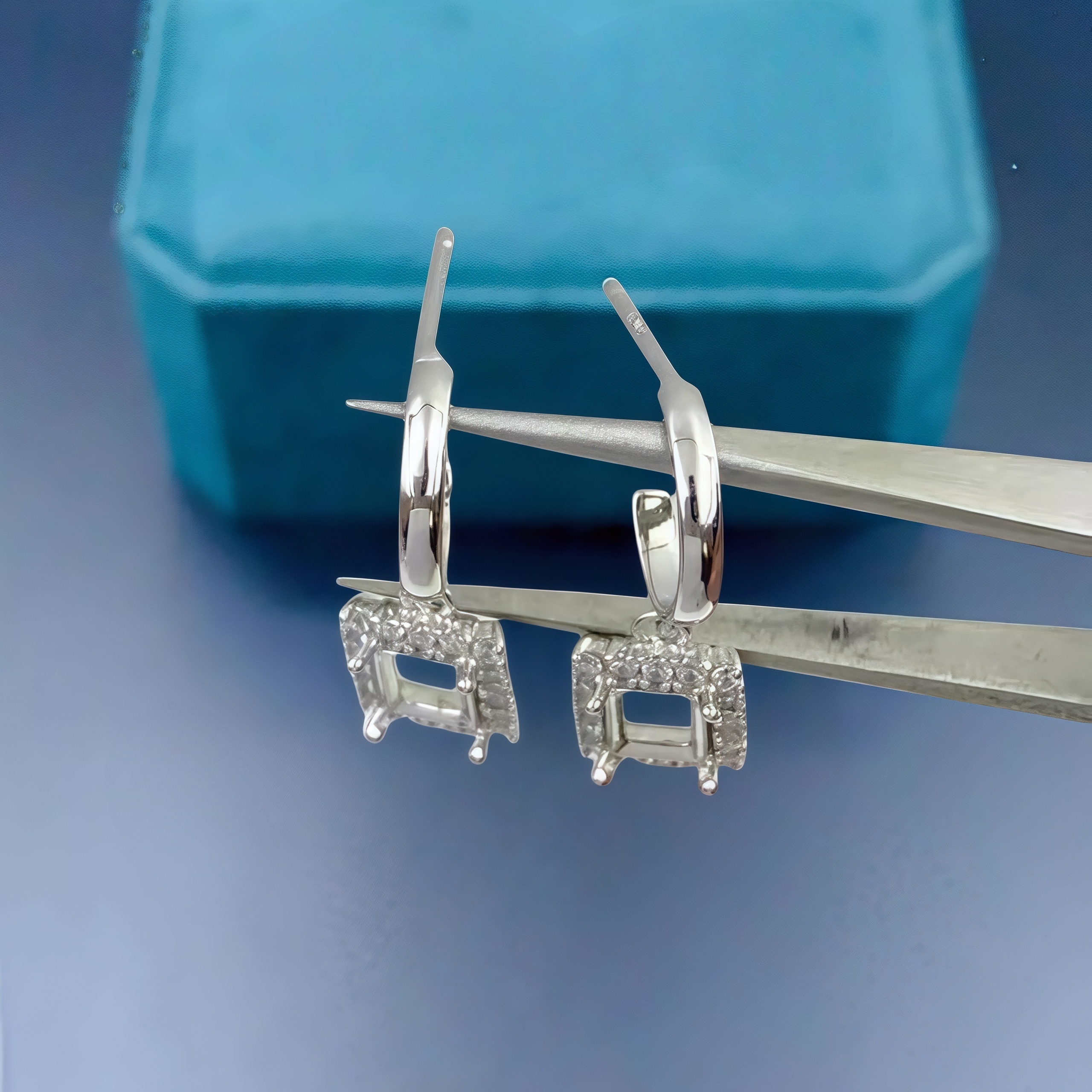 Setting 4*5mm Rectangle Stone  - Women'S Fashion Earrings ulasan dan harga