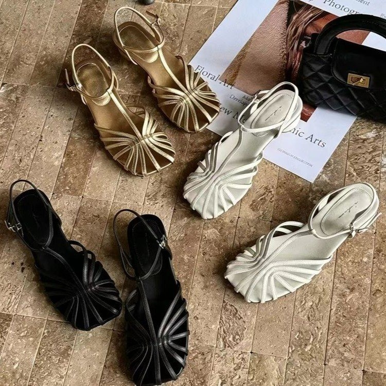 French-style Vintage Woven Toe - Women Fashion Outfits ulasan dan harga