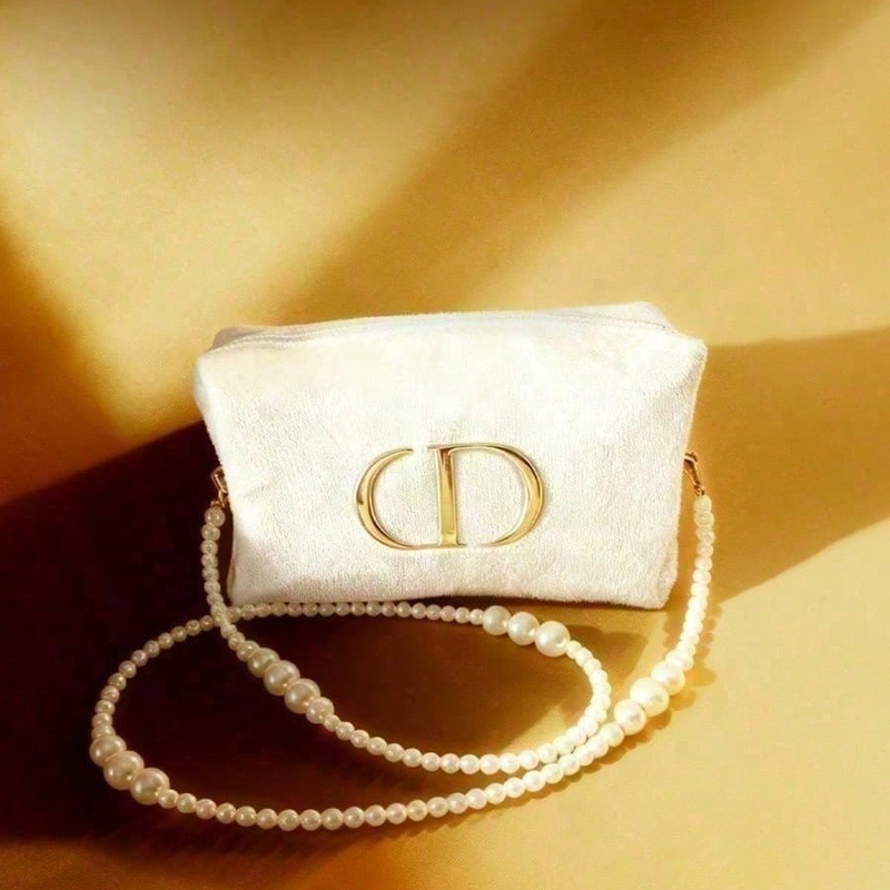 Dior’s Bag White Velvet Travel - Women Fashion Logo Design ulasan dan harga