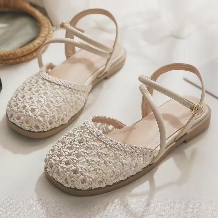 French-style Closed-toe Sandal - Women Fashion Outfits ulasan dan harga