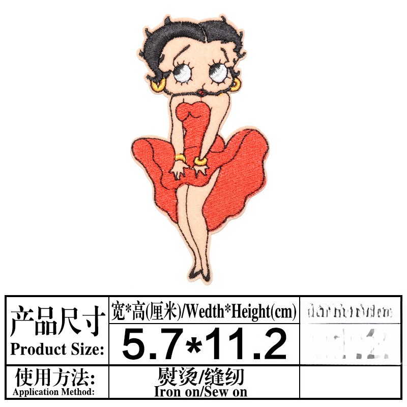 Betty Boop Patch High Color Va - Women And Men Fashion ulasan dan harga