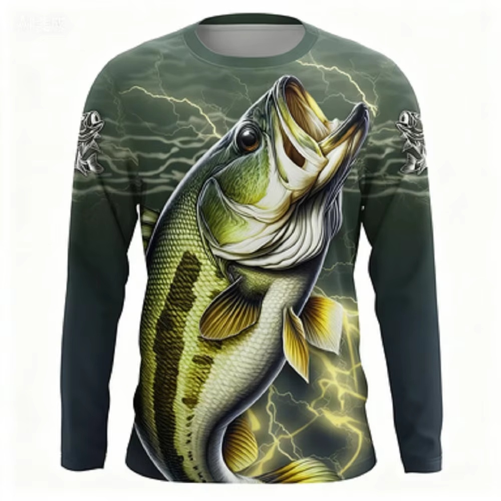 Fashionable Bass Pattern Crew  - Women And Men Fashion ulasan dan harga