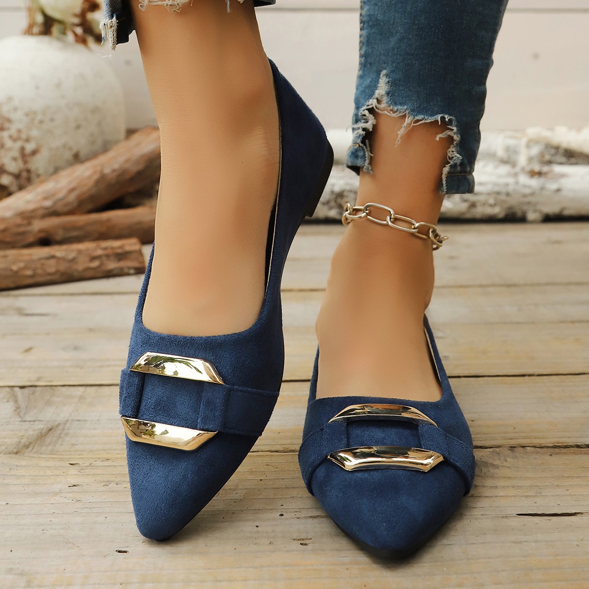 Spring and Autumn Elegant Poin - Women'S Fashion Walking Shoes ulasan dan harga