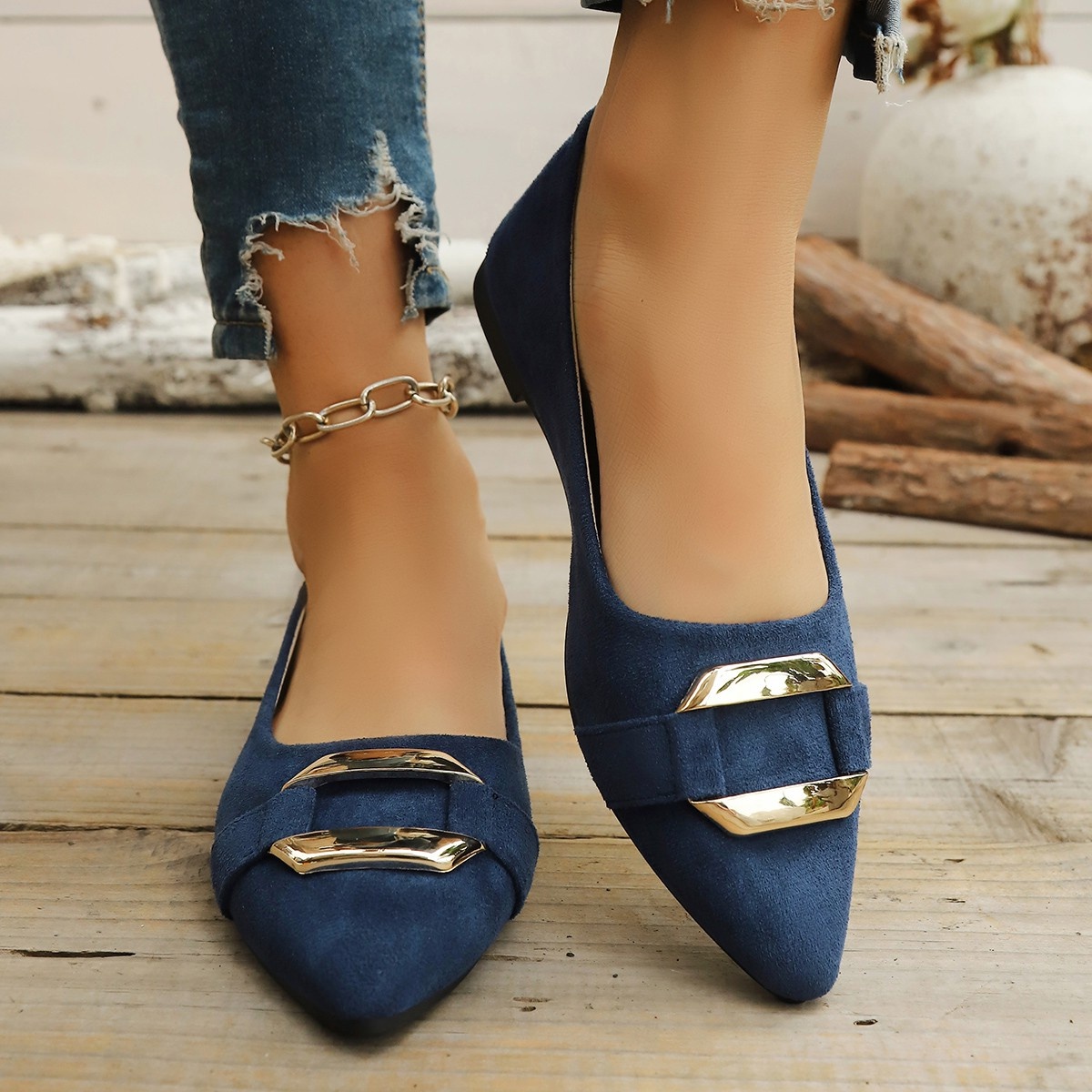 Spring and Autumn Elegant Poin - Women'S Fashion Walking Shoes ulasan dan harga