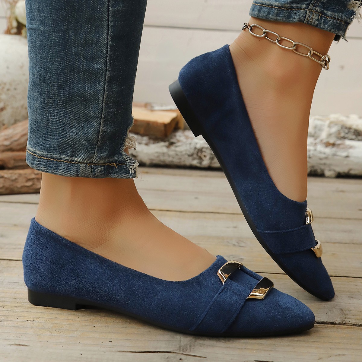 Spring and Autumn Elegant Poin - Women'S Fashion Walking Shoes ulasan dan harga
