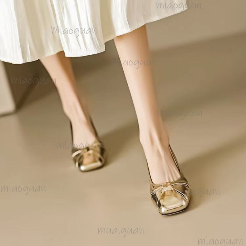 Cover Toe Low Heel Pumps Women - Women'S Fashion Walking Shoes ulasan dan harga