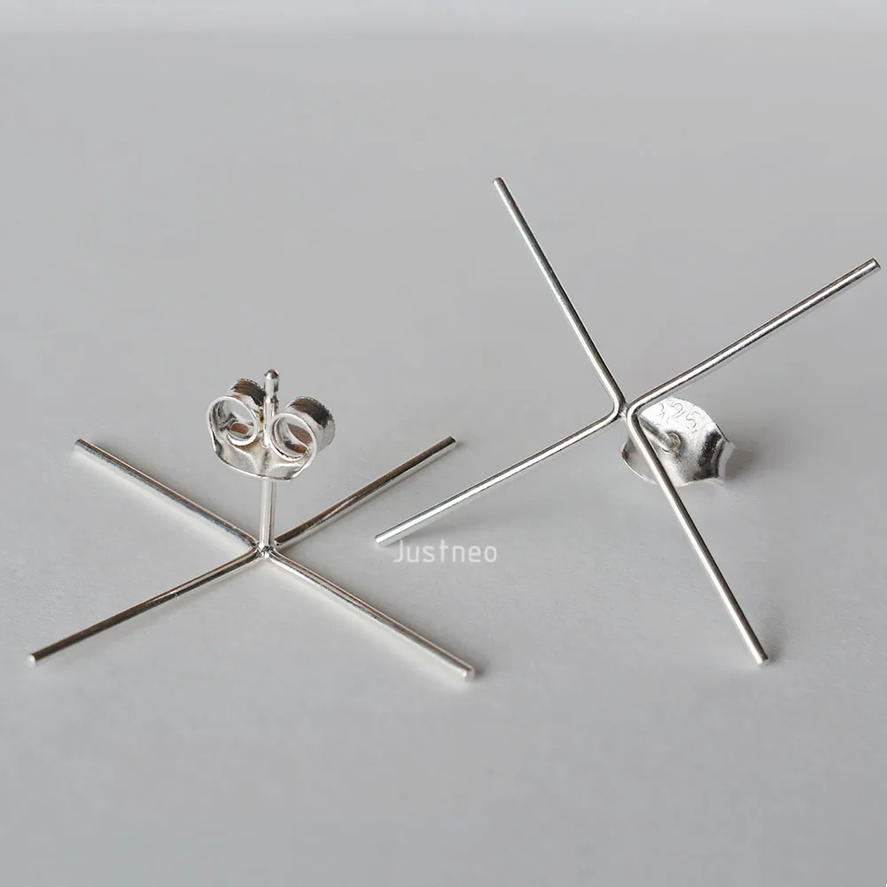 Solid 925 Sterling Silver Stud - Women'S Fashion Earrings ulasan dan harga