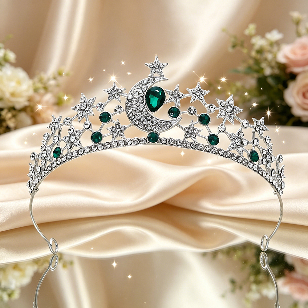 Moon Star Bridal Tiara Sparkli - Women'S Fashion Headbands ulasan dan harga