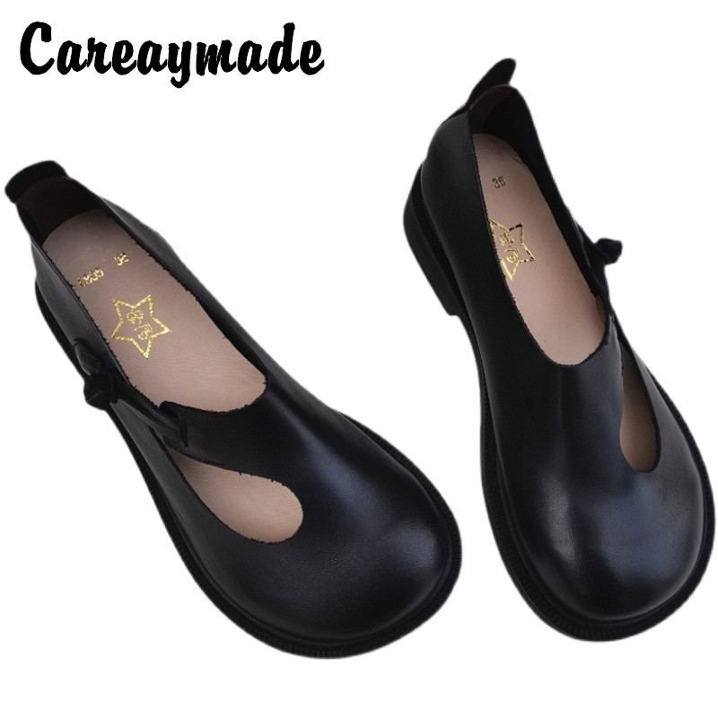 Careaymade-Genuine leather big - Women'S Fashion Walking Shoes ulasan dan harga