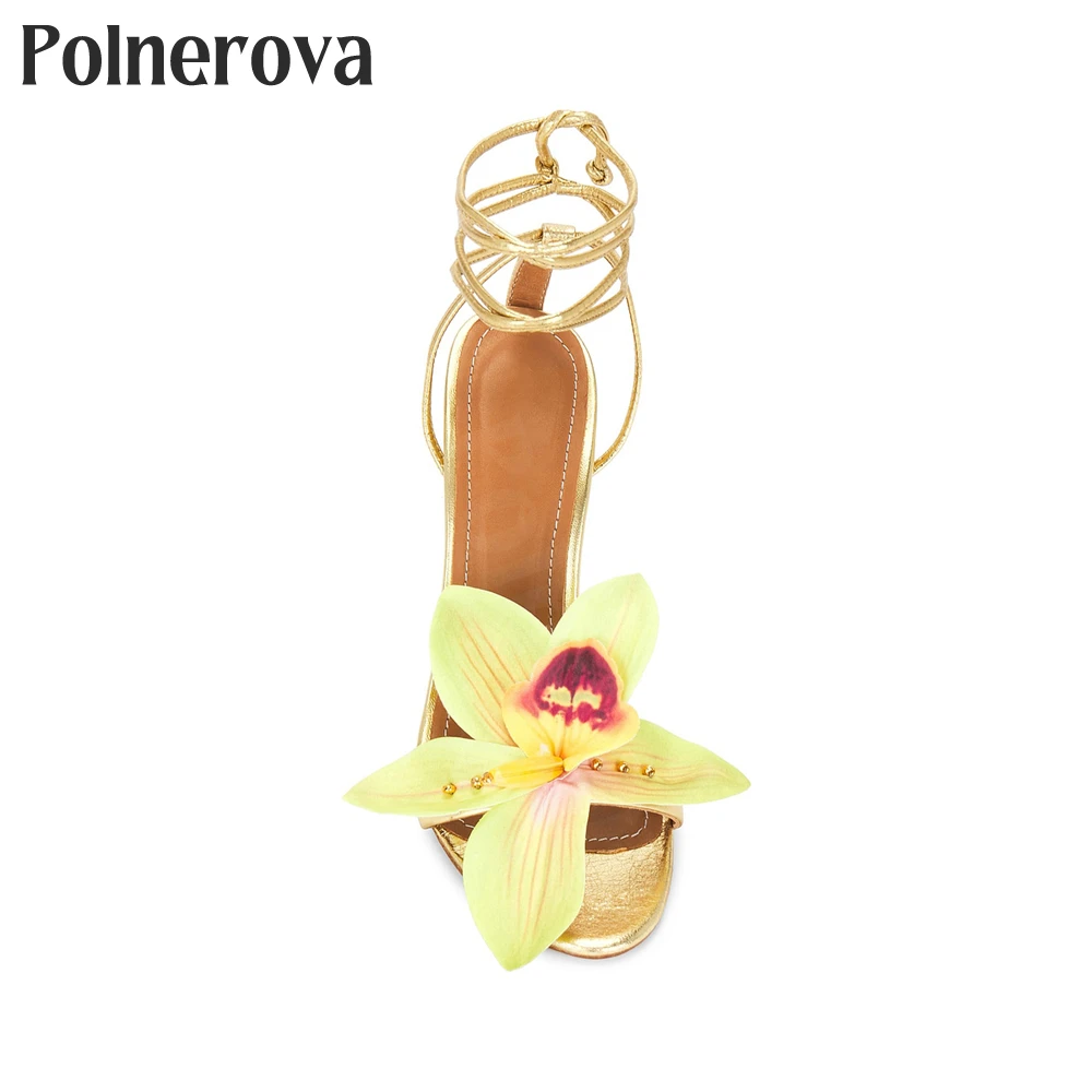 Green Floral Stiletto Sandals  - Sale Fashion Women ulasan dan harga