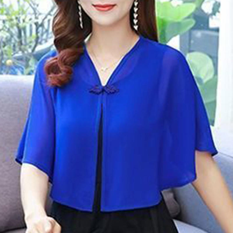 Spring Chiffon Short Outer Wea - Women'S Fashion Visor ulasan dan harga