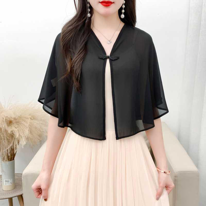 Spring Chiffon Short Outer Wea - Women'S Fashion Visor ulasan dan harga