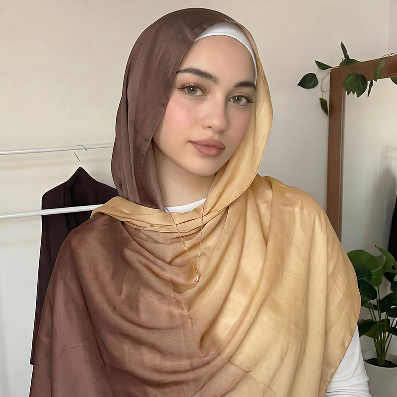 Fashion Muslim Hijab Ombre Sca - Women'S Fashion Headbands ulasan dan harga
