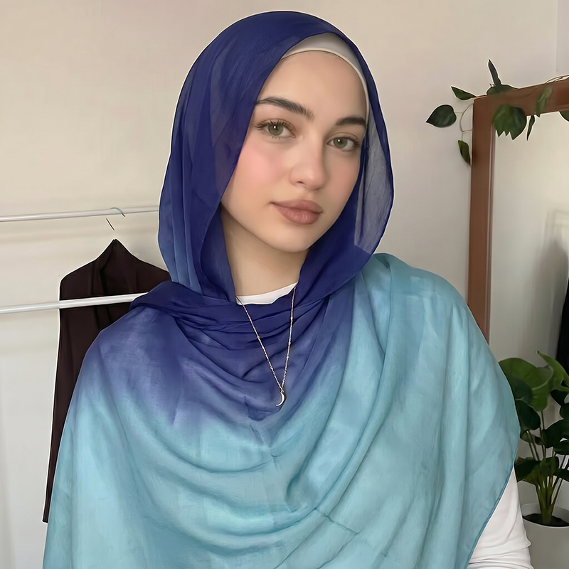 Fashion Muslim Hijab Ombre Sca - Women'S Fashion Headbands ulasan dan harga
