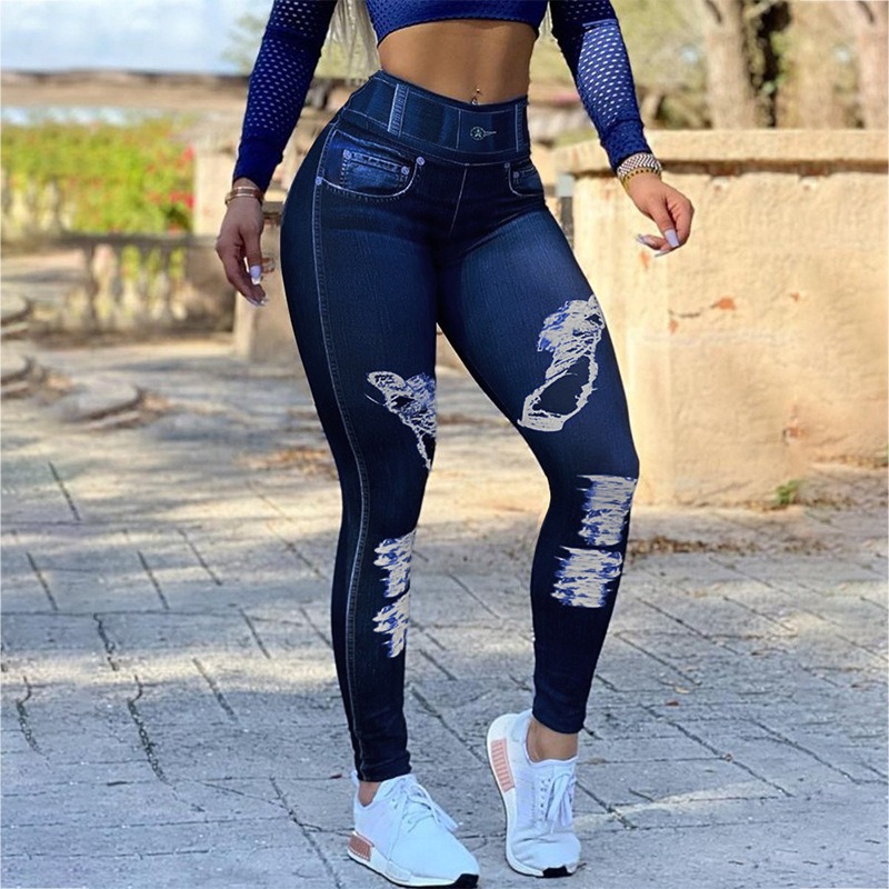 2026 New Denim Leggings  High  - High Waist Leggings ulasan dan harga