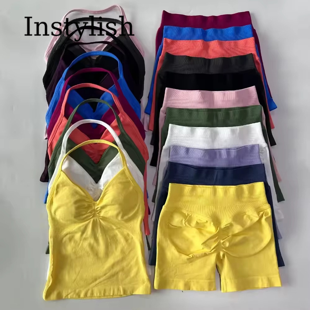 Women Seamless Yoga 2 Piece Se - High Waist Leggings ulasan dan harga