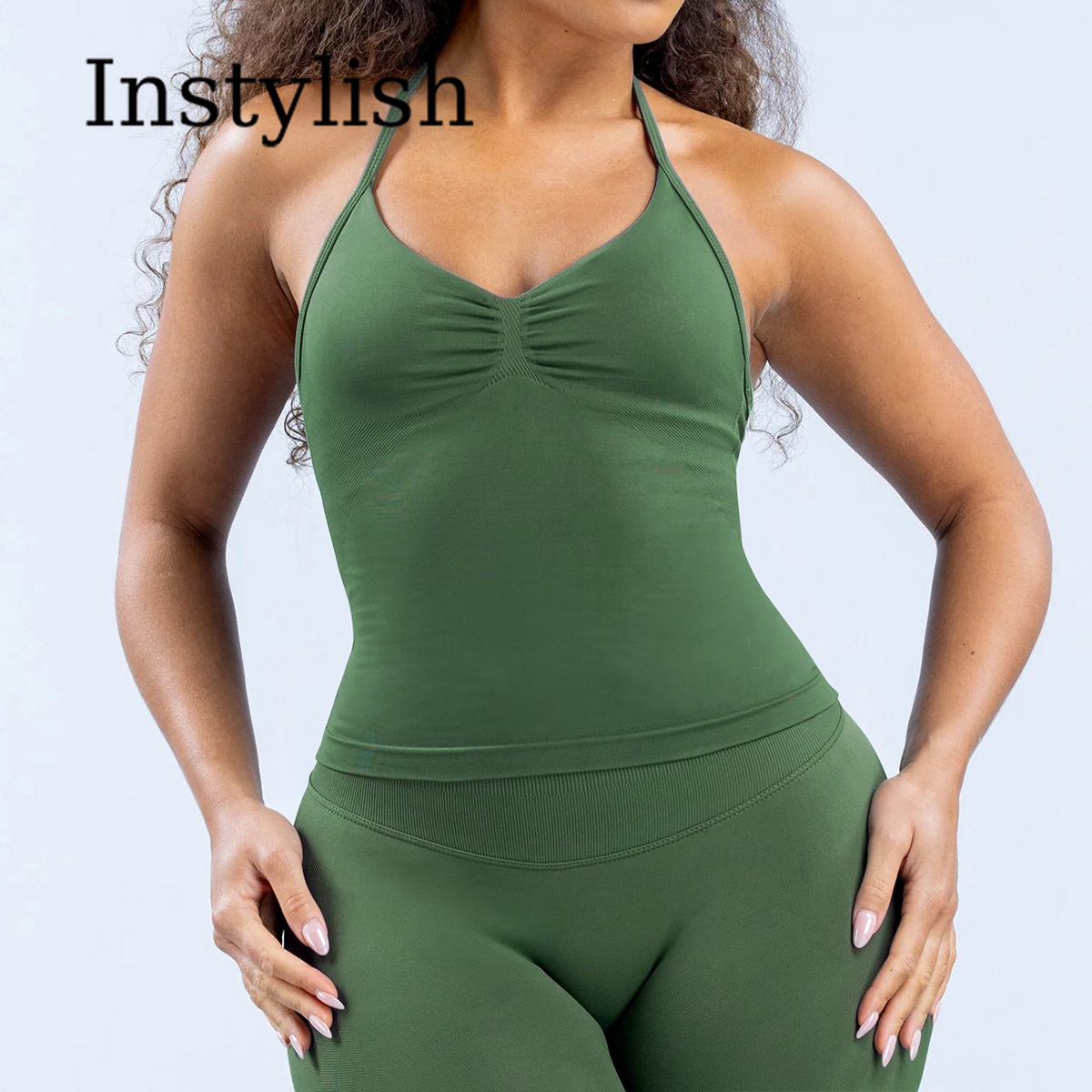 Women Seamless Yoga 2 Piece Se - High Waist Leggings ulasan dan harga