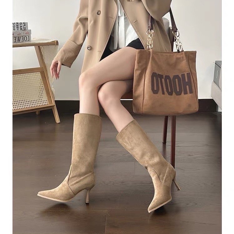Cow Suede Mid-calf Modern Boot - Sale Fashion Women ulasan dan harga