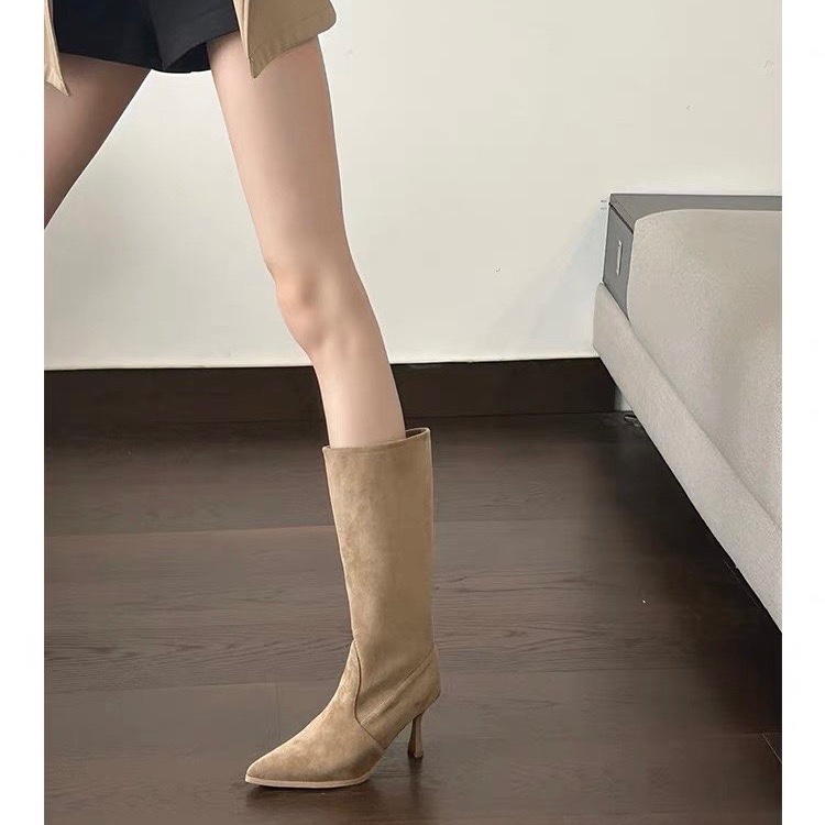 Cow Suede Mid-calf Modern Boot - Sale Fashion Women ulasan dan harga