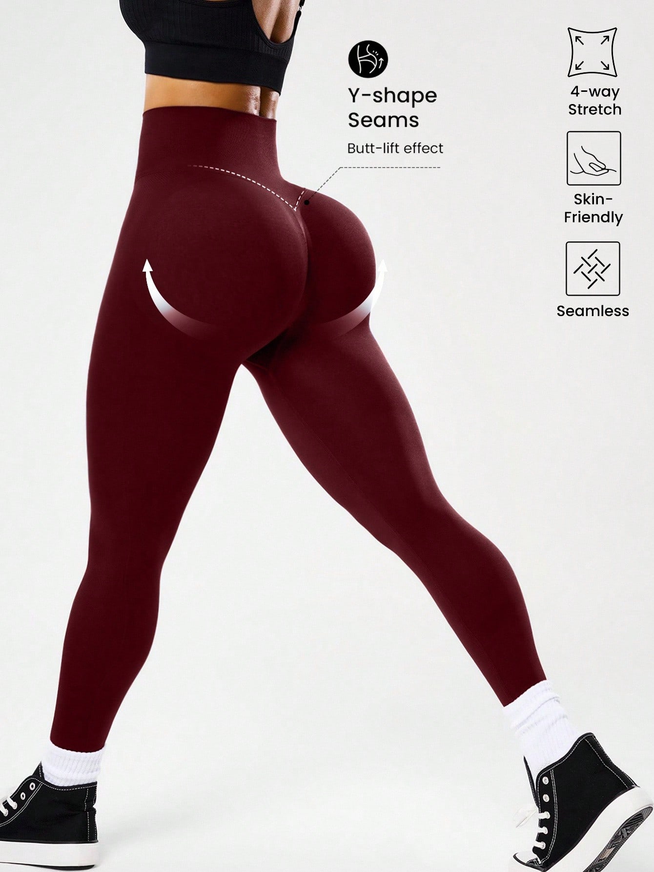 High-waisted seamless yoga leg - High Waist Leggings ulasan dan harga