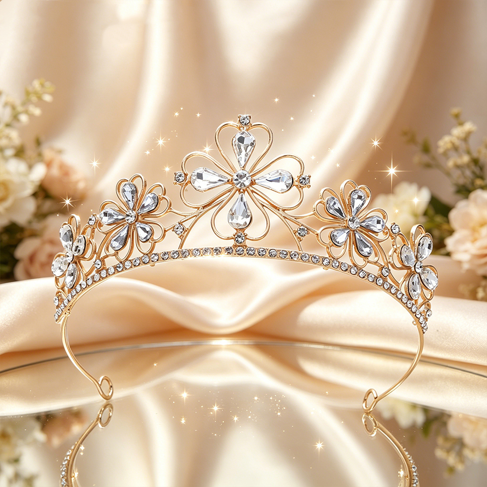 Baroque Four-Leaf Flower Cryst - Women'S Fashion Headbands ulasan dan harga