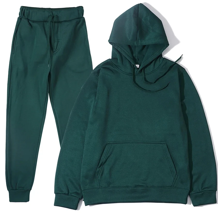 Unisex 2Pcs Sportswear Set Hoo - Women And Men Fashion ulasan dan harga