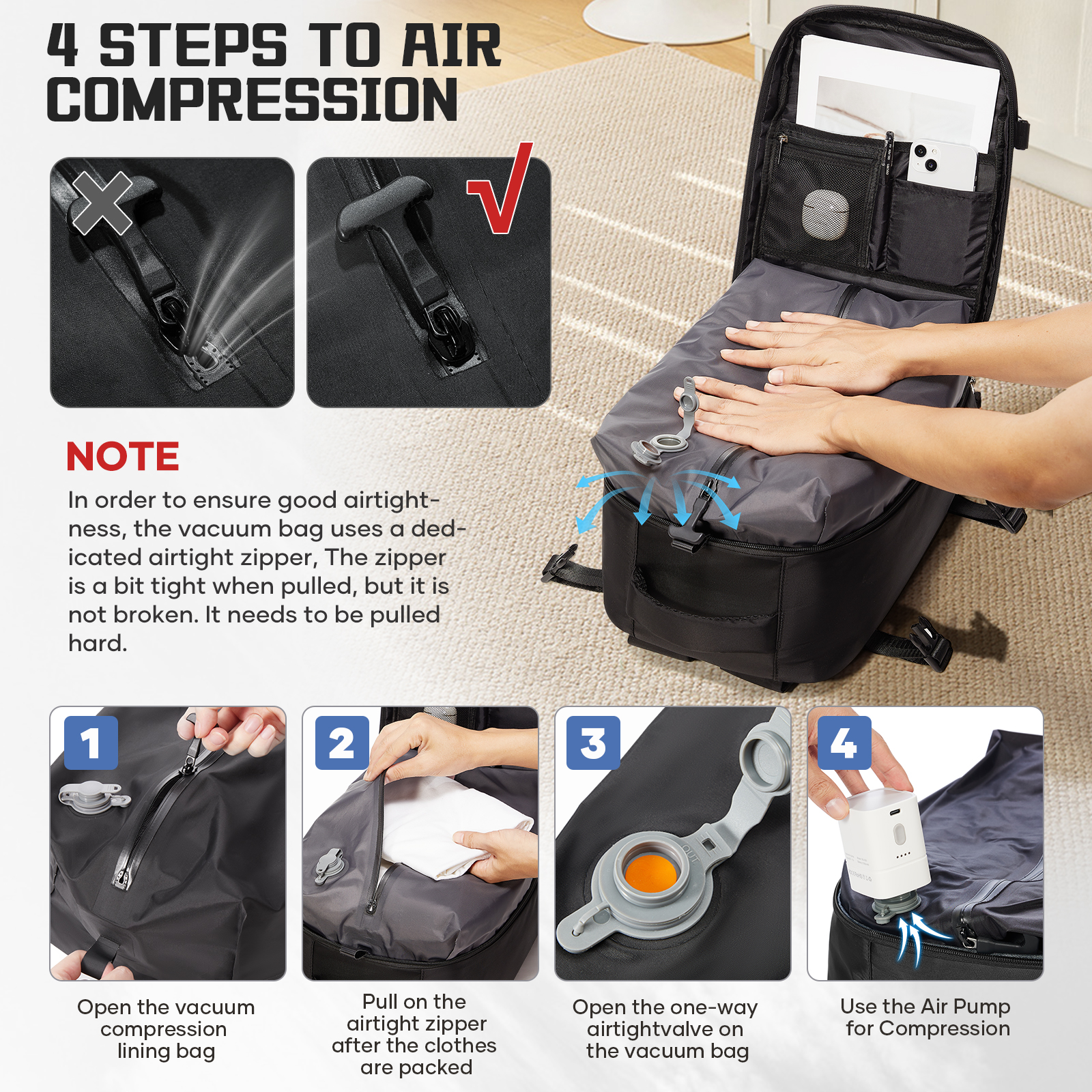 Women Backpack Vacuum Backpack - Women And Men Fashion ulasan dan harga