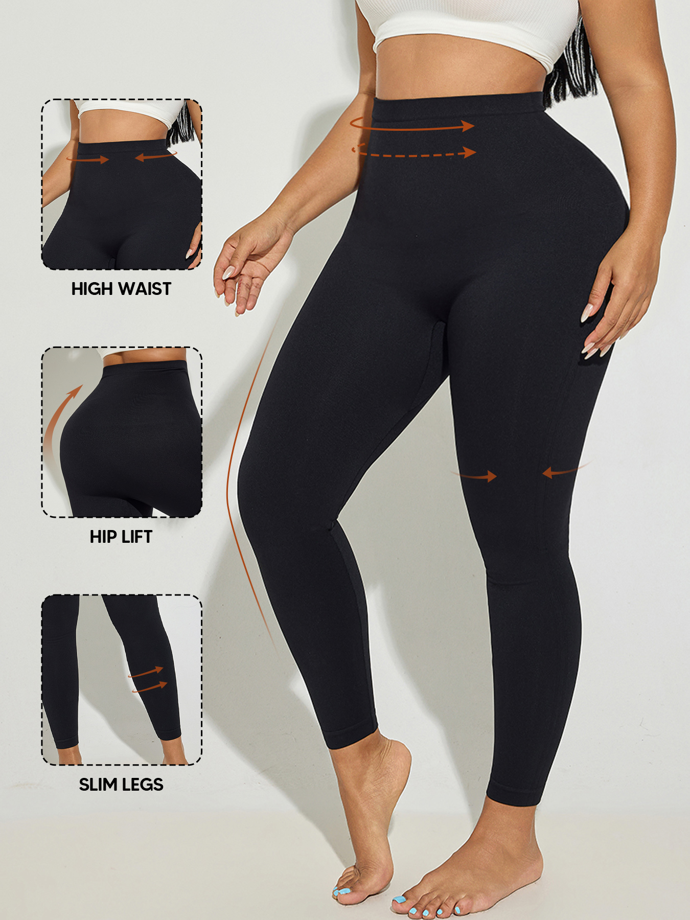 Plus Size Shapewear Anti Cellu - High Waist Leggings ulasan dan harga