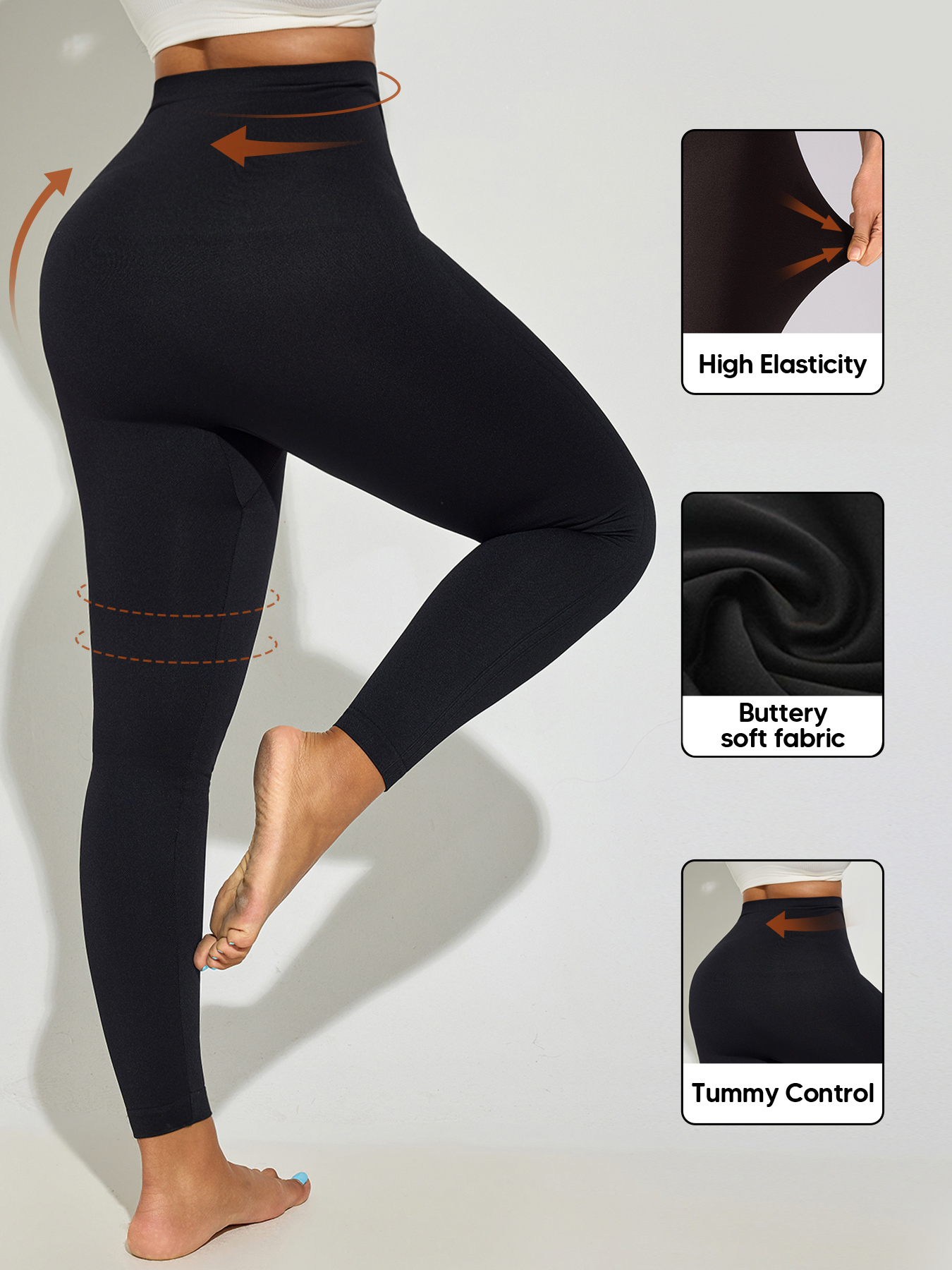 Plus Size Shapewear Anti Cellu - High Waist Leggings ulasan dan harga